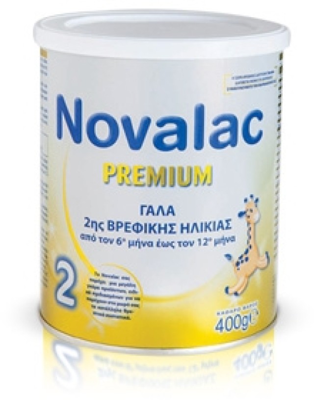 Novalac Premium 2 400gr (Γάλα σε Σκόνη 2ης Βρεφικής Ηλικίας 6-12 Μηνών)