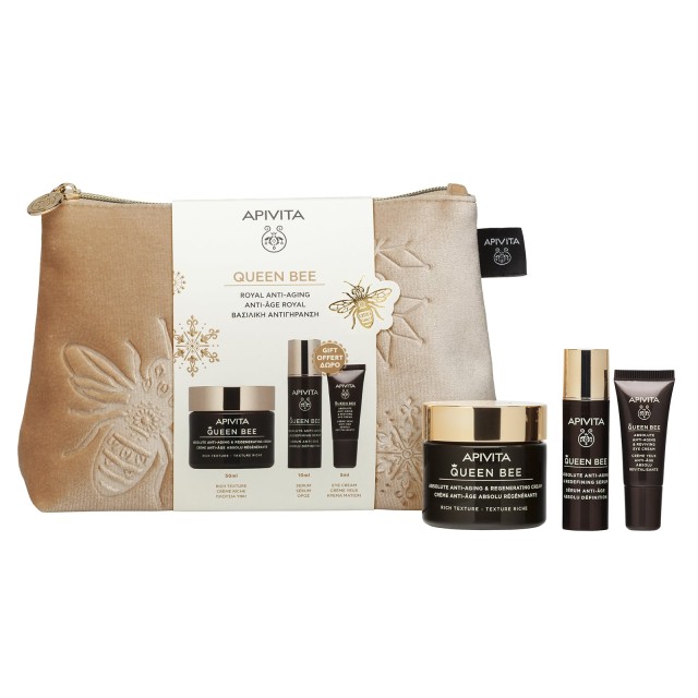 Apivita SET Queen Bee Routine Rich Texture (ΣΕΤ Απόλυτης Αντιγήρανσης & Αναγέννησης - Πλούσια Υφή)