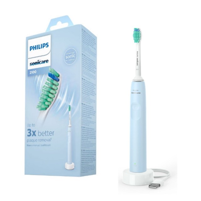 Philips Sonicare 2100 Light Blue HX3651/11 (Ηλεκτρική Οδοντόβουρτσα Γαλάζια)