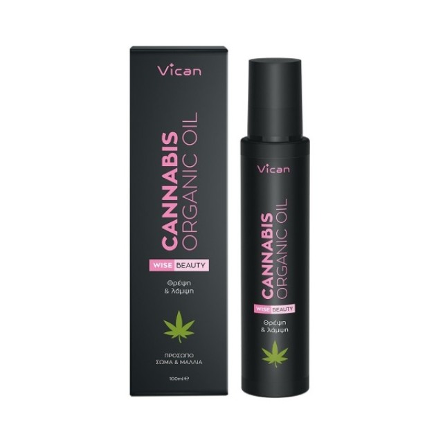 Vican Wise Beauty Cannabis Organic Oil 100ml (Έλαιο Κάνναβης για Πρόσωπο - Σώμα & Μαλλιά)