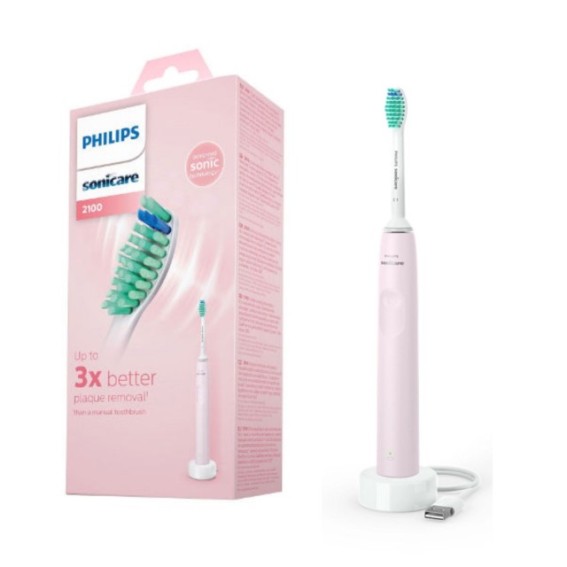 Philips Sonicare 2100 Pink HX3651/11 (Ηλεκτρική Οδοντόβουρτσα Ροζ)