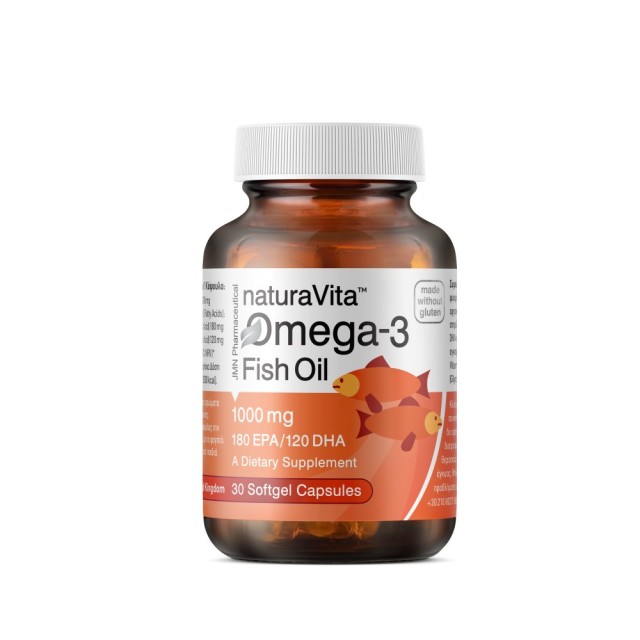 Natura Vita Omega-3 Fish Oil 1000mg 30caps (Συμπλήρωμα Διατροφής με Ω-3 Ιχθυέλαιο)