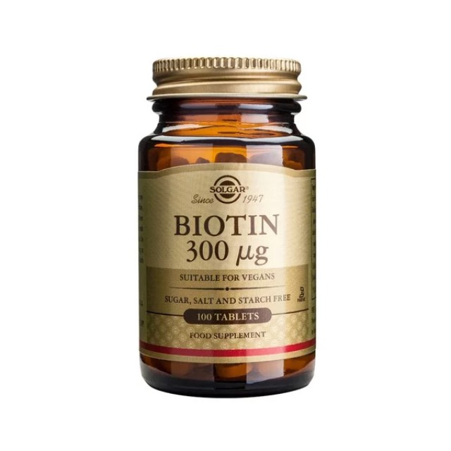 Solgar Biotin 300μg 100tab (Βιοτίνη)
