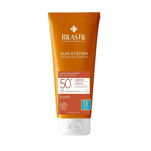 Rilastil Sun System Velvet Lotion SPF50+ 200ml (Ενυδατικό Αντηλιακό Γαλάκτωμα Προσώπου & Σώματος με Βελούδινη Υφή)