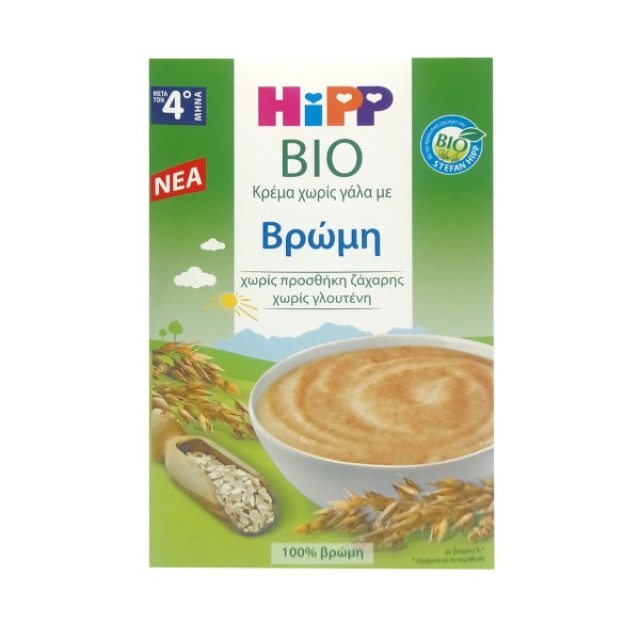 Hipp Bio Kρέμα χωρίς Γάλα με Βρώμη μετά τον 4ο μήνα 200gr 