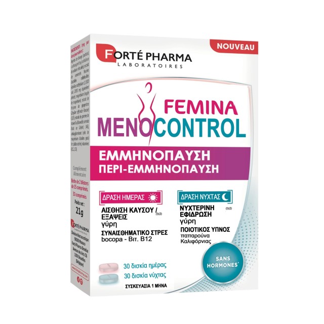 Forte Pharma Femina Menocontrol 60tabs (Συμπλήρωμα Διατροφής για τη Διαχείριση των Συμπτωμάτων της Εμμηνόπαυσης)