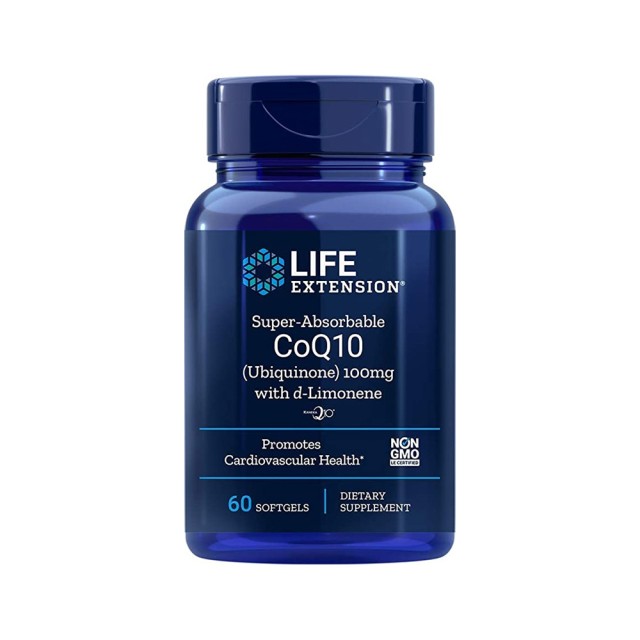 Life Extension Super Absorbable Co Q10 D Limonene 100mg 60softgels