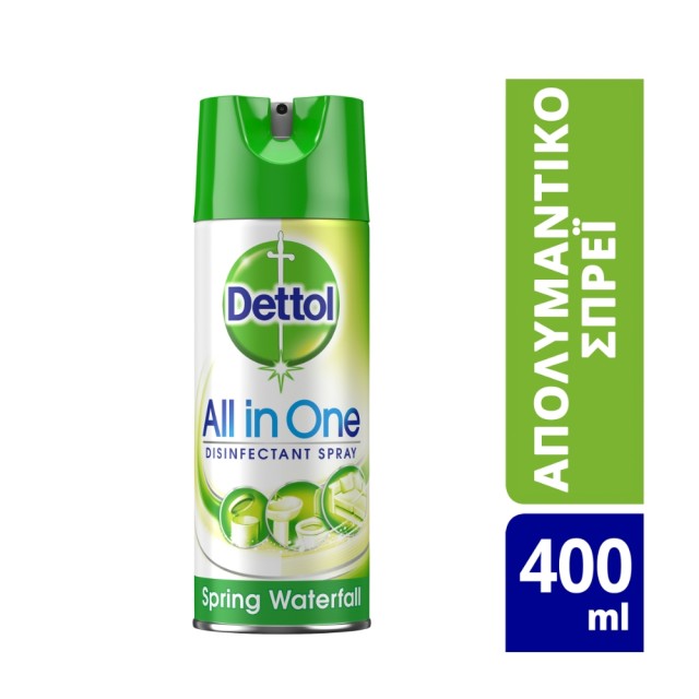 Dettol Disinfectant Spray Spring Waterfall 400ml (Απολυμαντικό Spray Επιφανειών)