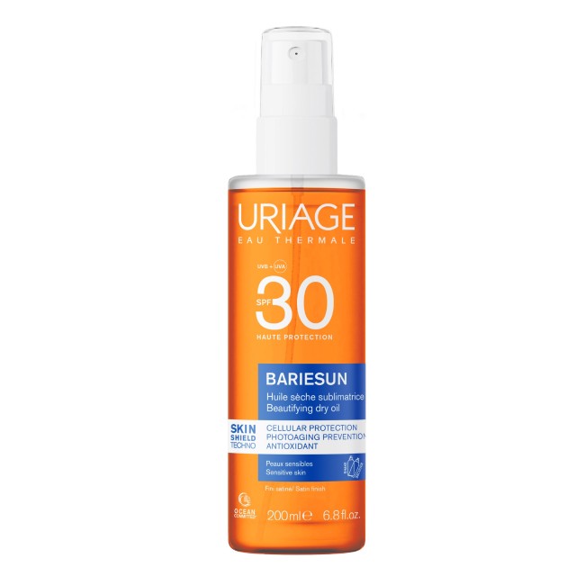 Uriage Bariesun Beautifying Dry Oil SPF30 200ml (Αντηλιακό Ξηρό Λάδι Σώματος & Μαλλιών Πολύ Υψηλής Προστασίας)