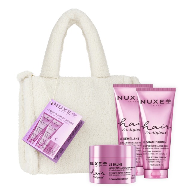 Nuxe SET Xmas Hair 3x200ml (ΣΕΤ με Σαμπουάν Λάμψης, Μαλακτική Κρέμα Λάμψης & Μάσκα Μαλλιών Εντατικής Επανόρθωσης)