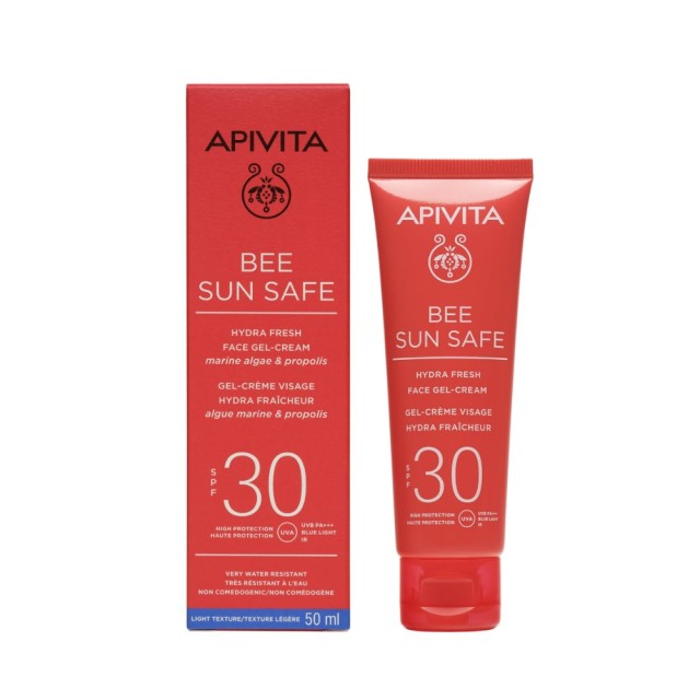 Apivita Bee Sun Safe Hydra Fresh Face Gel-Cream SPF30 50ml (Αντηλιακή Κρέμα Προσώπου Ελαφριάς Υφής)