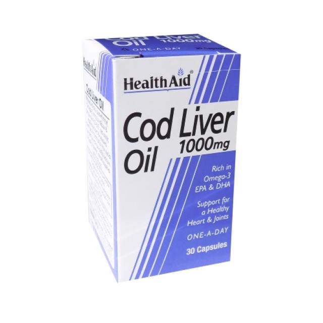Health Aid Cod Liver Oil 1000mg 30cap (Μουρουνέλαιο) 