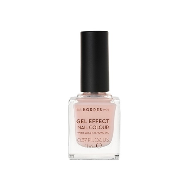 Korres Gel Effect Nail Colour No04 Peony Pink 11ml (Ημιμόνιμο Βερνίκι Νυχιών με Αμυγδαλέλαιο - Ροζ) 