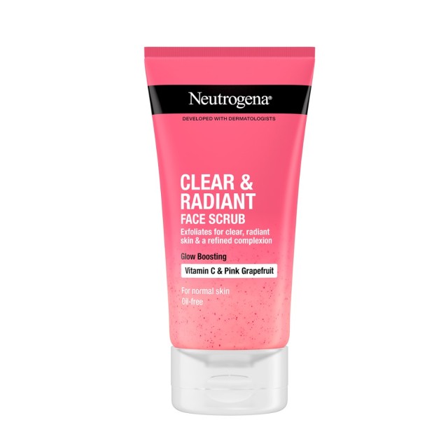 Neutrogena Clear & Radiant Face Scrub 150ml (Απολεπιστική Κρέμα Προσώπου για Κανονική Επιδερμίδα)