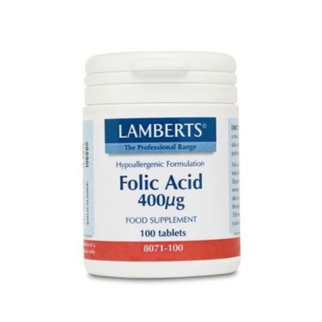 Lamberts Folic Acid 400mcg 100tab (Φυλλικό Οξύ)