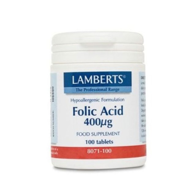 Lamberts Folic Acid 400mcg 100tab