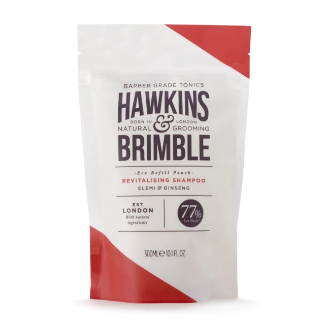 Hawkins & Brimble Revitalising Shampoo Refil Pouch 300ml (Ανδρικό Σαμπουάν Μαλλιών Ανταλλακτική Συσκευασία)