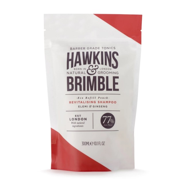 Hawkins & Brimble Revitalising Shampoo Refil Pouch 300ml 