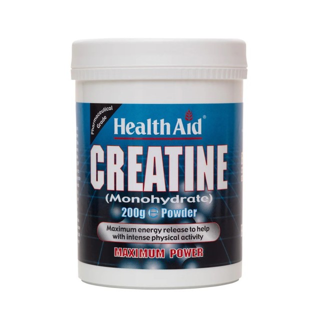 Health Aid Creatine Monohydrate Powder 200g (Συμπλήρωμα Διατροφής με Μονοϋδρική Κρεατίνη σε Σκόνη)