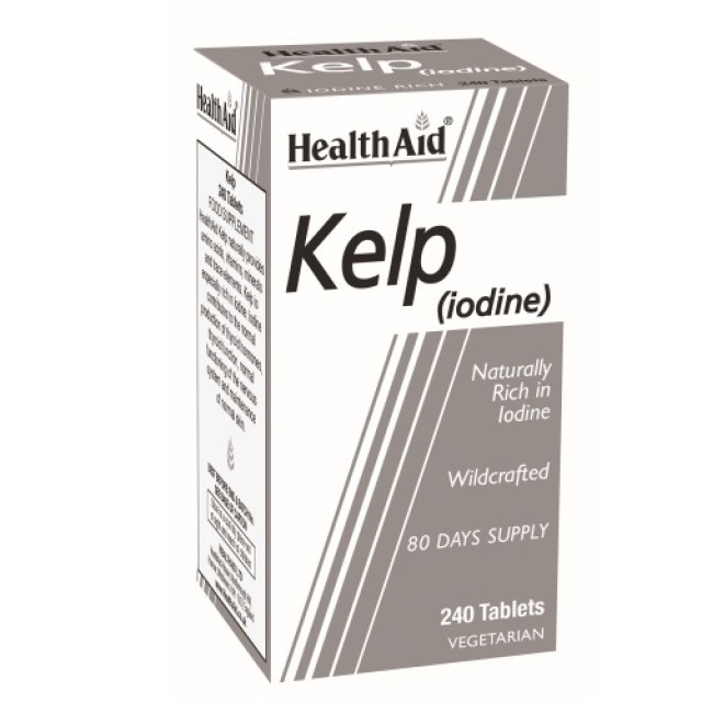 Health Aid Super Kelp 150mg 240tab (Ιώδιο 150μg από Νορβηγικά Φύκια & Φύλλα Alfalfa)