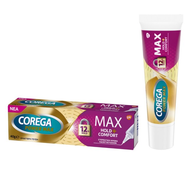 Corega Max Hold Comfort Cream 40gr (Στερεωτική Κρέμα για Τεχνητή Οδοντοστοιχία) 