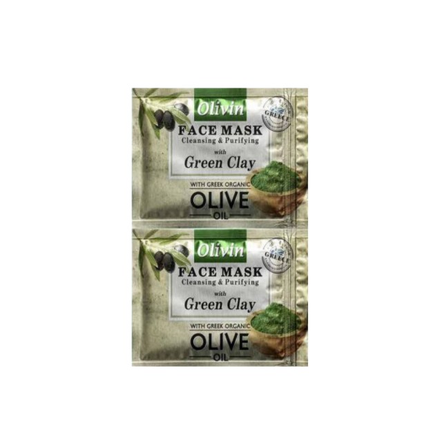 Olivin Face Mask Cleansing & Purifying Green Clay 2x5ml