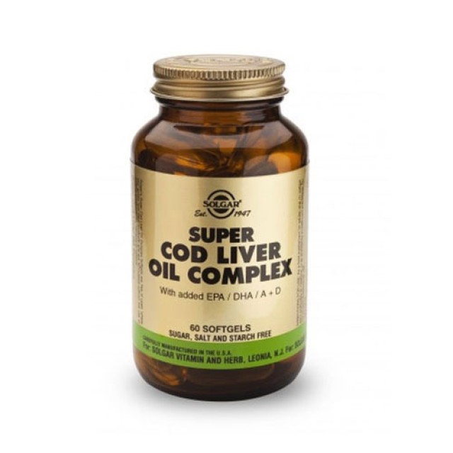 Solgar Super Cod Liver Oil Complex 60 softgels (Λιπαρά Οξέα και Βιταμίνες A & D)