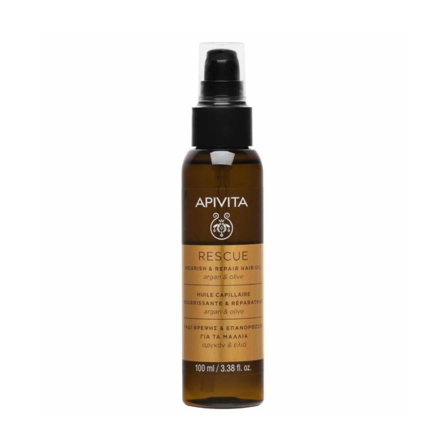 Apivita Rescue Hair Oil Argan & Olive 100ml