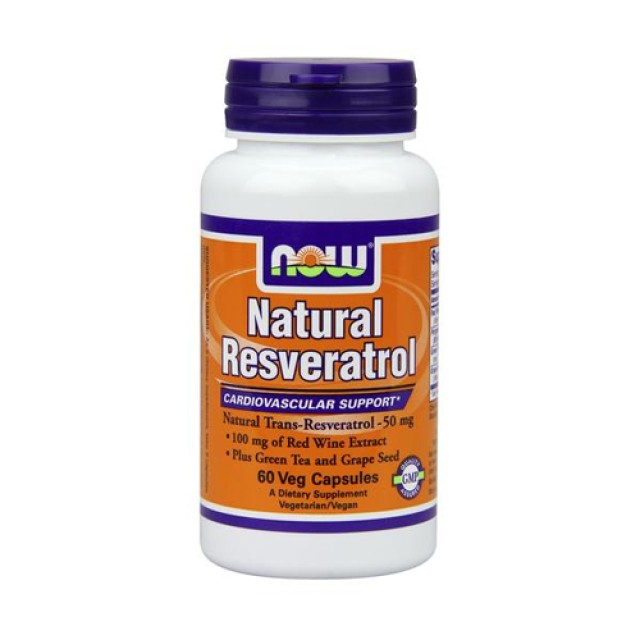 Now Foods Resveratrol Natural 60vcap (Καρδιαγγειακή Υποστήριξη)