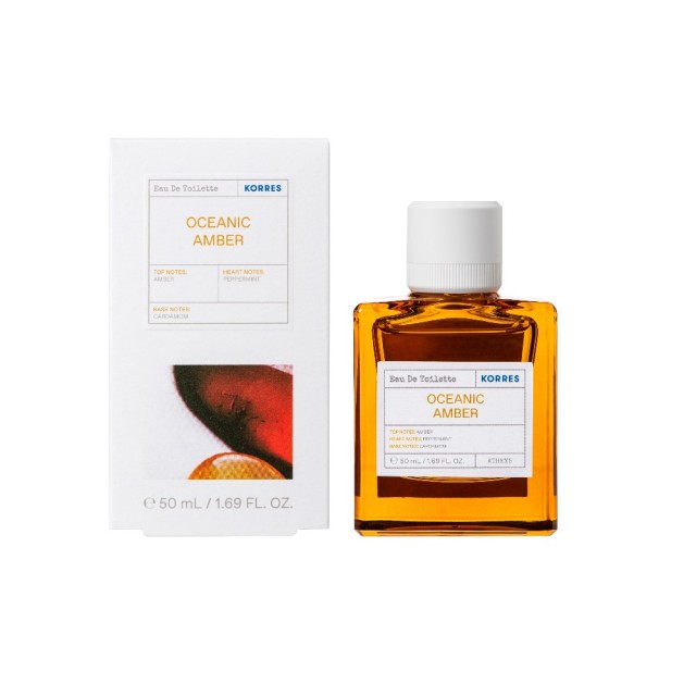 Korres Oceanic Amber Eau De Toilette 50ml (Ανδρικό Άρωμα με Νότες Dark Leather & Κέδρου)