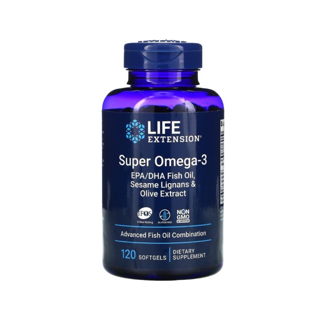 Life Extension Super Omega 3 Epa Dha Sesame 120softgels