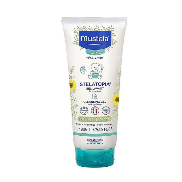 Mustela Stelatopia Cleansing Gel 200ml (Βρεφικό Αφροντούς για Σώμα & Μαλλιά για Δέρμα με Τάση Ατοπία