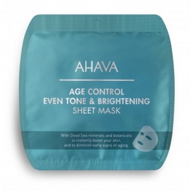 Ahava Gel Control Even Tone & Brightening Sheet Mask 17gr (Μάσκα Προσώπου για τα Πρώτα Σημάδια Γήρανσης) 