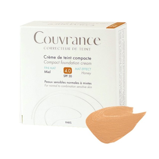 Avene Couvrance Compact Confort Miel 4.0 SPF30 10gr (Make Up σε Κρεμώδη Υφή) 