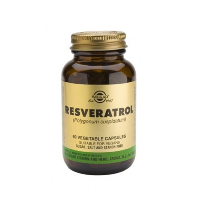 Solgar Resveratrol 100mg 60vegetarian caps (Ειδικά συμπληρώματα για καρδιά - Κυκλοφορικό)