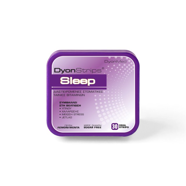 Dyonmed Dyonstrips Sleep 30τεμ (Διασπειρόμενες Στοματικές Ταινίες με Φυτικά Εκχυλίσματα & Μελατονίνη για Βελτίωση του Ύπνου)