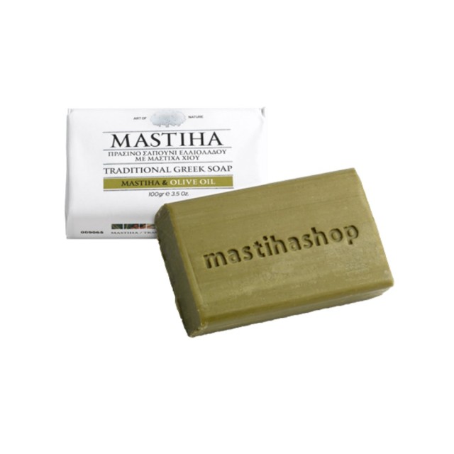 Mastiha Shop Mastiha & Olive Oil Soap 100gr (Πράσινο Σαπούνι Ελαιόλαδου με Μαστίχα Χίου)