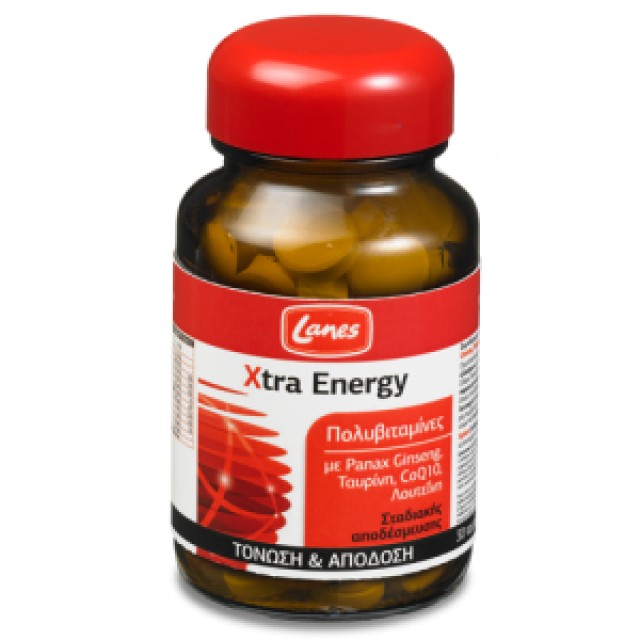 Lanes Xtra Energy 30tabs (Πολυβιταμινούχο Συμπλήρωμα Διατροφής για Ενέργεια & Τόνωση)