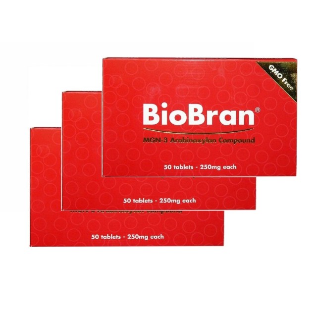 BioBran 250mg MGN-3 Arabinoxylan 3x50tabs (Συμπλήρωμα Διατροφής με Σύμπλεγμα Αραβινοξυλάνης Πίτουρου Ρυζιού για Ενίσχυση του Ανοσοποιητικού)