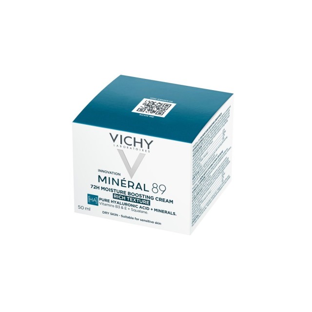 Vichy Mineral 89 72Hr Moisture Boosting Rich Cream 50ml (Κρέμα Προσώπου Πλούσιας Υφής για Εντατική Ε