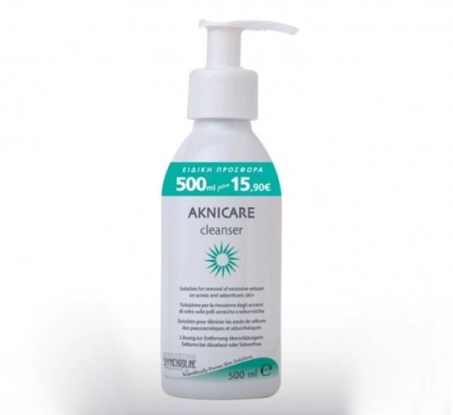 Synchroline Aknicare Cleanser 500ml (Υγρό Καθαριστικό Προσώπου Για Λιπαρές Επιδερμίδες)