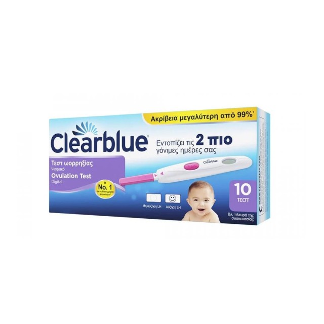 Clearblue Digital Ovulation Test 10τεμ (Ψηφιακό Τεστ Ωορρηξίας 10τεμ)