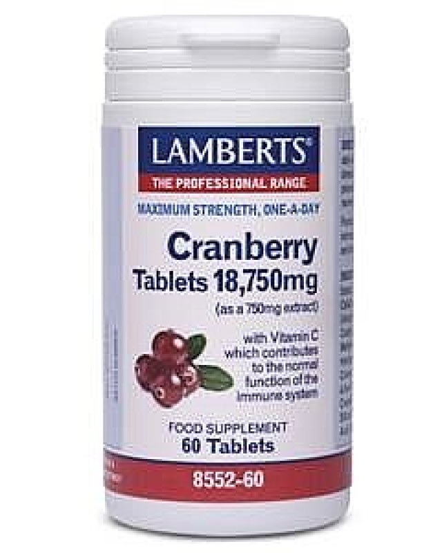 Lamberts Cranberry 18.750mg 60tabs