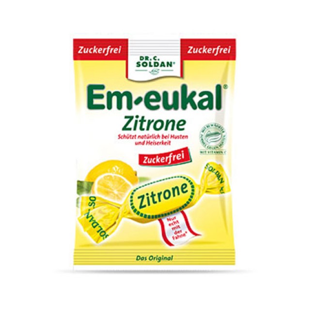 Em Eukal Lemon Sugarfree (Καραμέλες Χωρίς Ζάχαρη Γεύση Λεμόνι)75gr