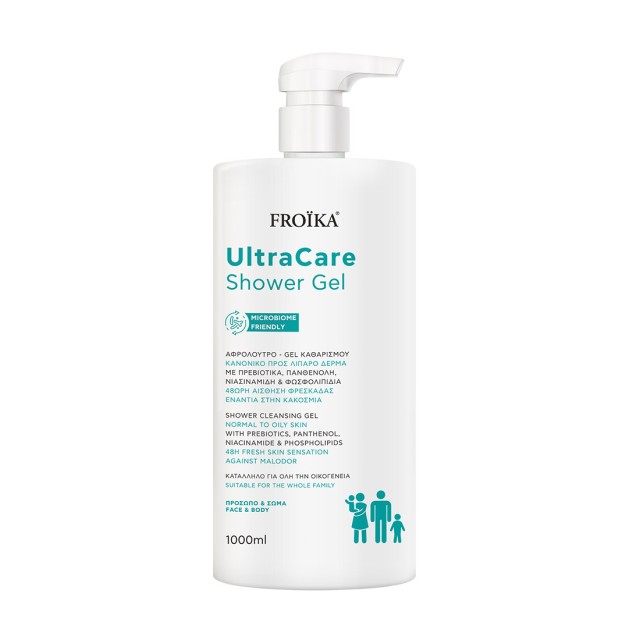 Froika Ultracare Shower Gel 1000ml (Αφρόλουτρο για Κανονικό/Λιπαρό Δέρμα)