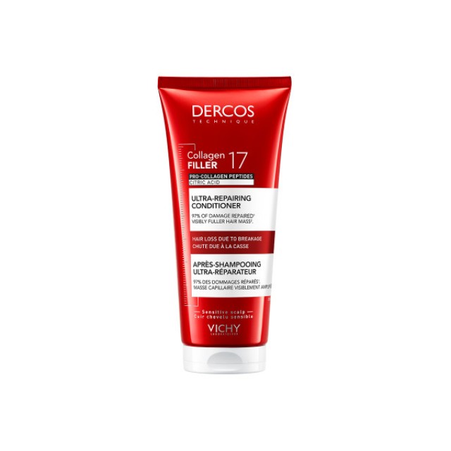 Vichy Dercos Collagen 17 Filler Conditioner 200ml (Μαλακτική Κρέμα για Ενδυνάμωση των Μαλλιών)