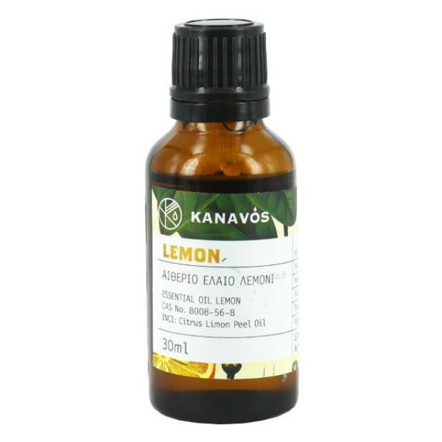 Kanavos Essential Oil Lemon 30ml (Αιθέριο Έλαιο Λεμόνι) 