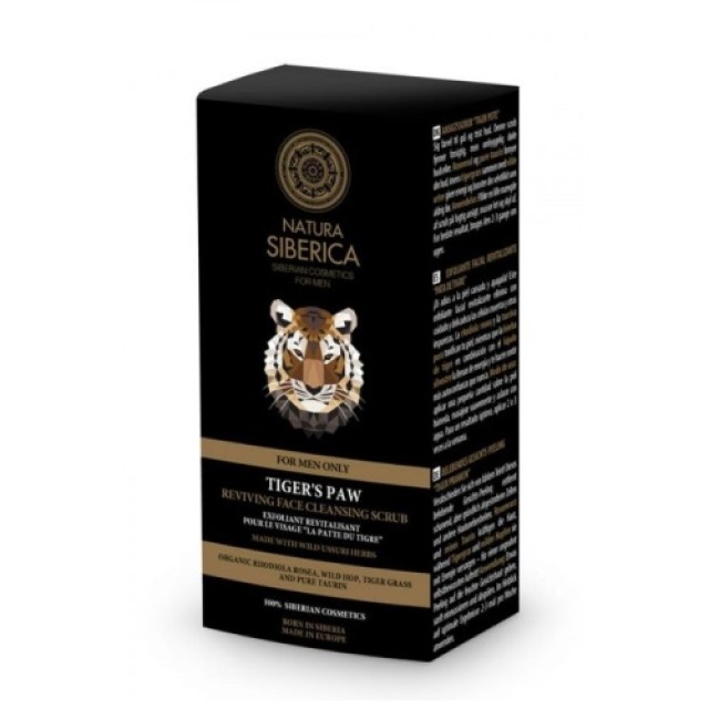 Natura Siberica Men Reviving Face Cleansing Scrub Tigers Paw 150ml (Αναζωογονητικό Καθαριστικό Scrub Προσώπου για Άνδρες)