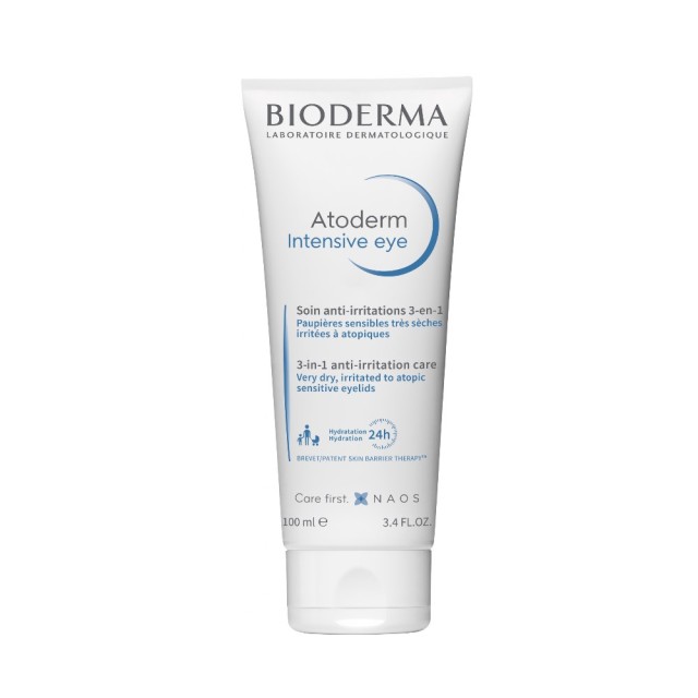 Bioderma Atoderm Intensive Eye 100ml (3-σε-1 Καθημερινή Φροντίδα για τα Ερεθισμένα Βλέφαρα)