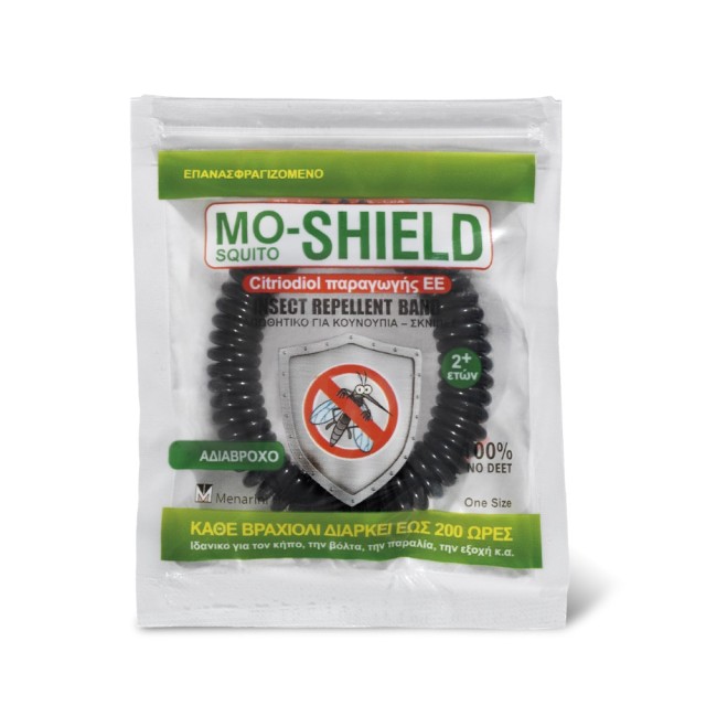 Mo-Shield Band Black 1pc (Αντικουνουπικό Βραχιόλι 1τεμ Μαύρο)
